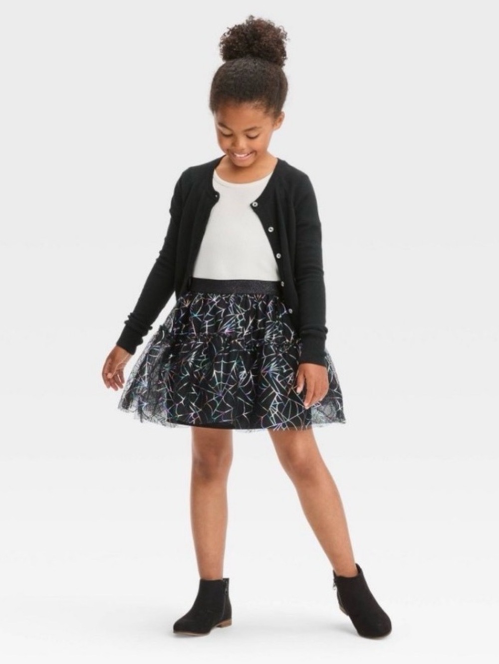 CAT & JACK SPIDER WEB TUTU SKIRT - BLACK VARIOUS SIZES (NEW WITH TAGS) A8